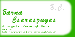barna cseresznyes business card