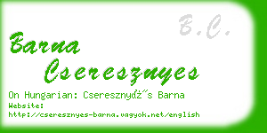 barna cseresznyes business card